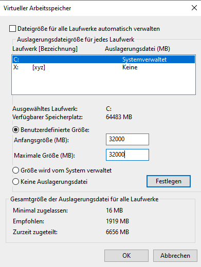 Pagefile sys Größe ändern und optimieren 05 Sandro Villinger von Windows Tweaks